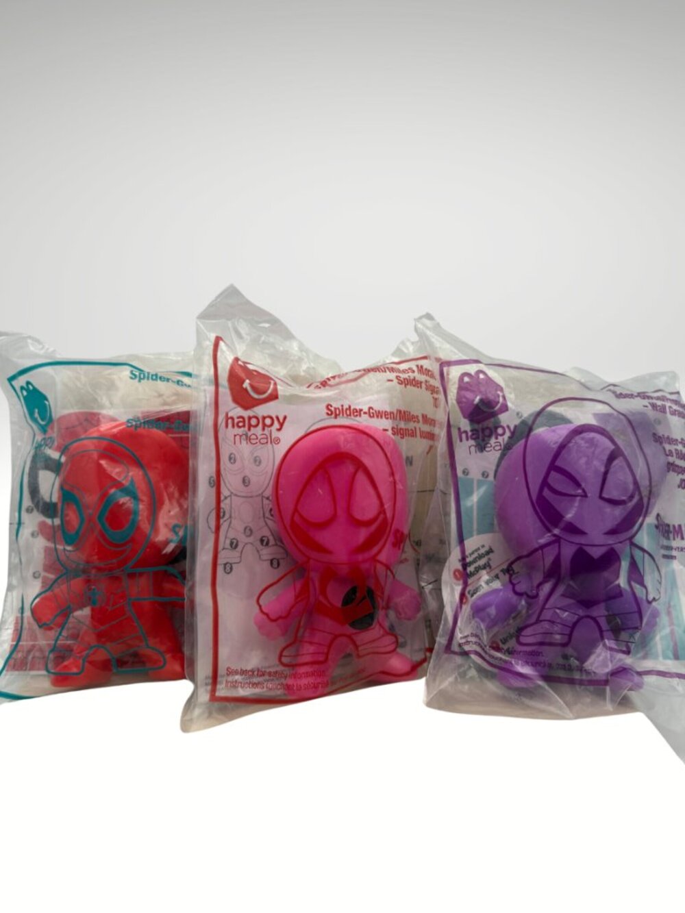 NEW SEALED Spider-Man: Into the Spider-Verse 2018 McDonald Set of 3 (SKU: 89TO)